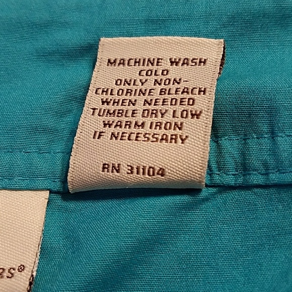 Kim Rogers Bermuda Shorts Size 14 Aqua Bronze Button Detail - Picture 6 of 13